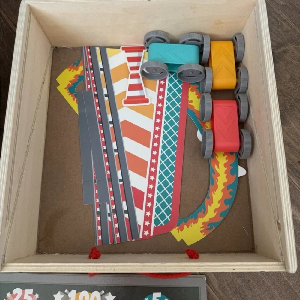 Melissa and Doug Fun At The Fair’ Ring of Fire Wooden Stunt Car Toy